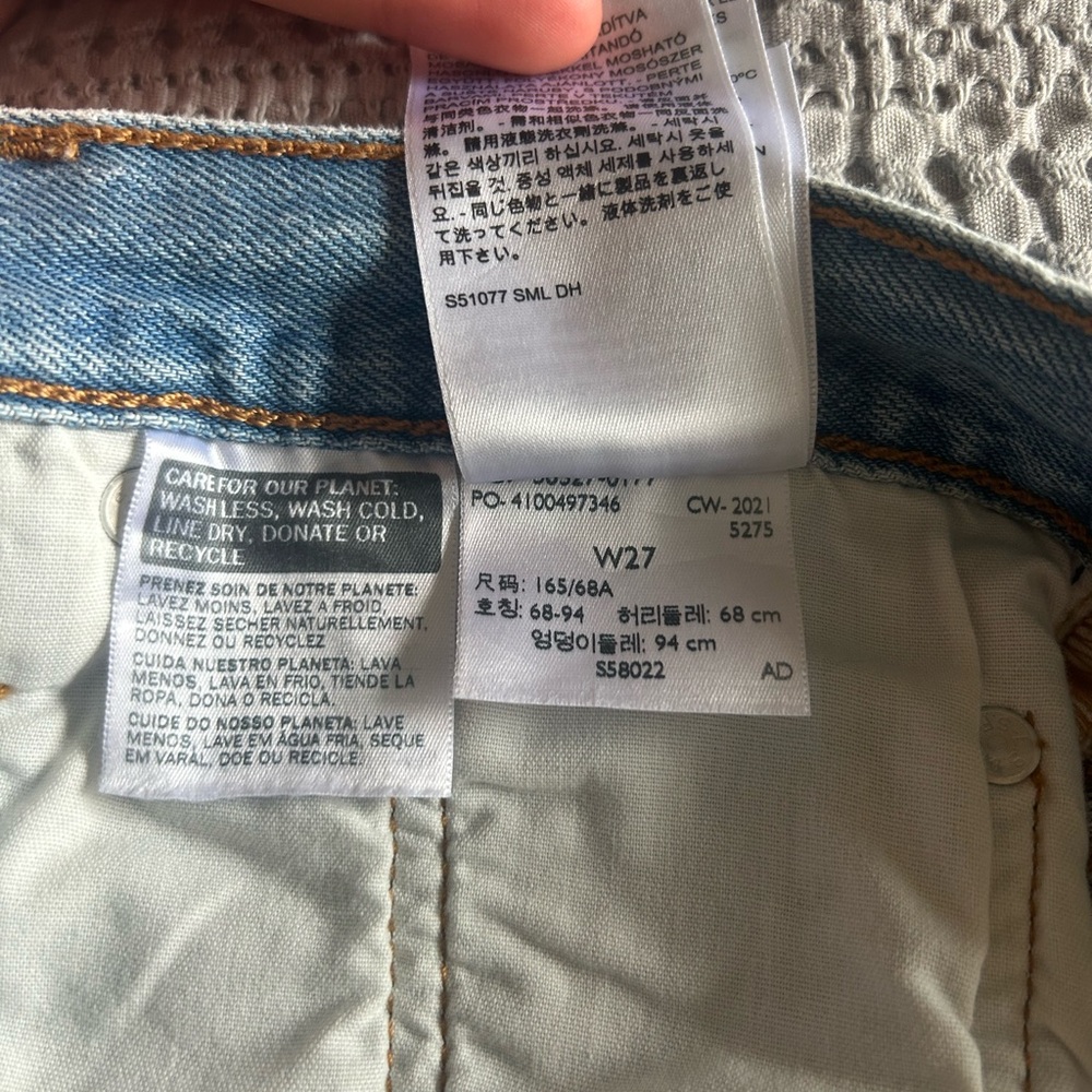 Levi’s Size W27 Blue Denim High Waisted Shorts - Picture 5 of 5